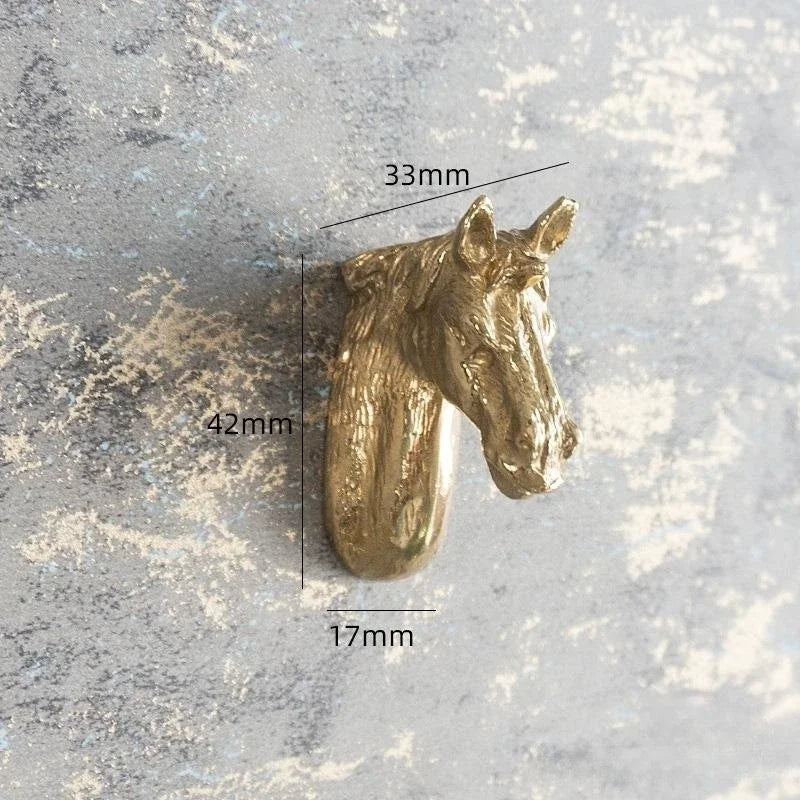 Luxury Brass Solid Handle Pure Copper Animal Shape High-grade Gold Wardrobe Dresser Drawer Cabinet Pulls Furniture Handles