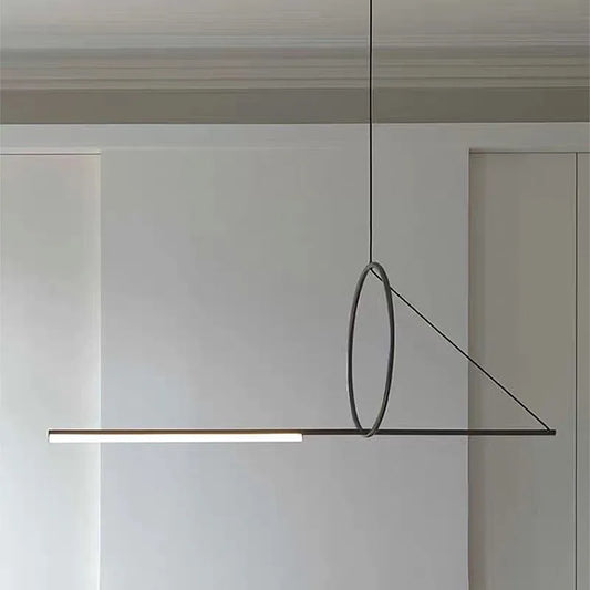 Contemporary Geometric Chandelier - A Fusion of Scandinavian and Mid-Century Modern Design for Industrial and Restaurant Decor