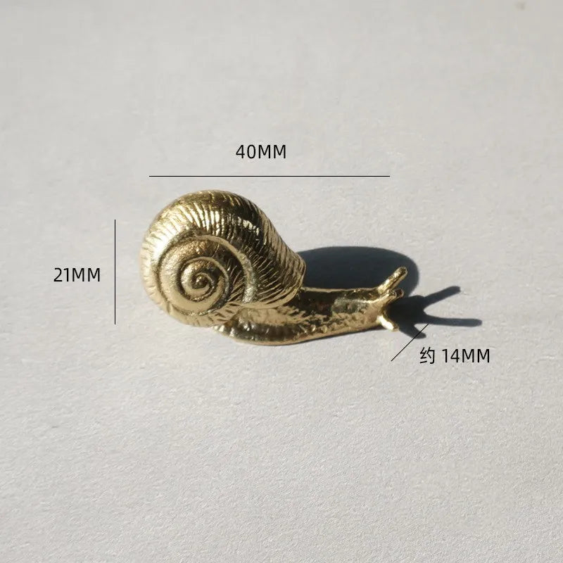 Brass Snail-Shaped Drawer Handle –  Cabinet, Wardrobe, and Dresser Pulls