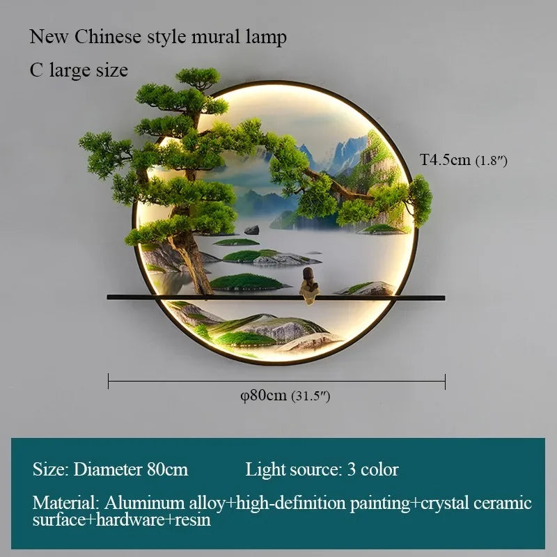Dlight Decor Chinese Landscape LED Wall Glow