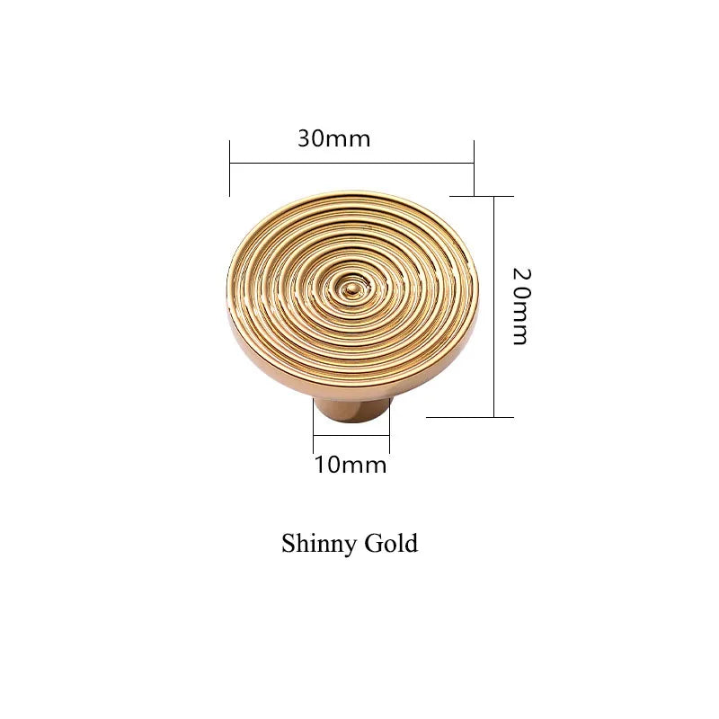 Gold, Chrome, Polished Gold Spiral Deco Furniture Handles – Modern Kitchen Cabinet and Wardrobe Pulls
