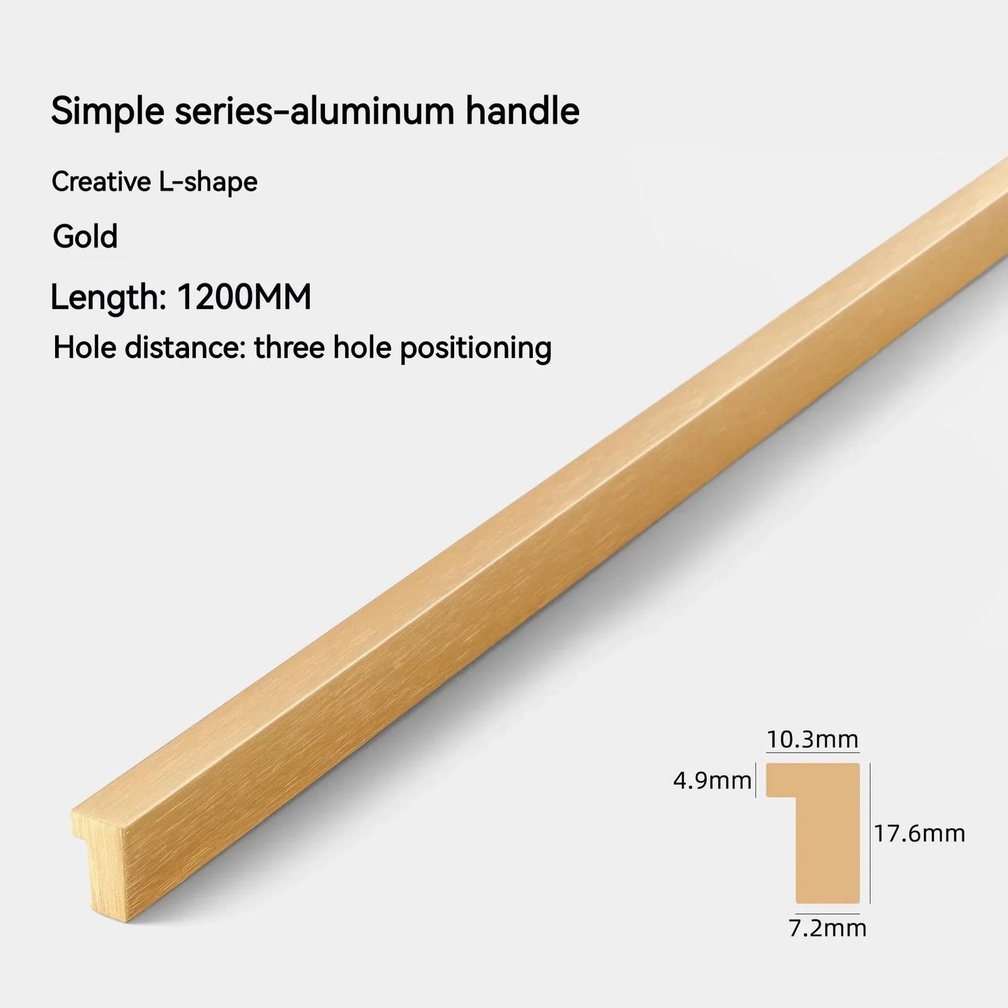 Modern Long T-Bar Aluminum Cabinet Handles – Brushed Gold, Silver, and Black Pulls for Drawers and Cupboards (700-1200mm)