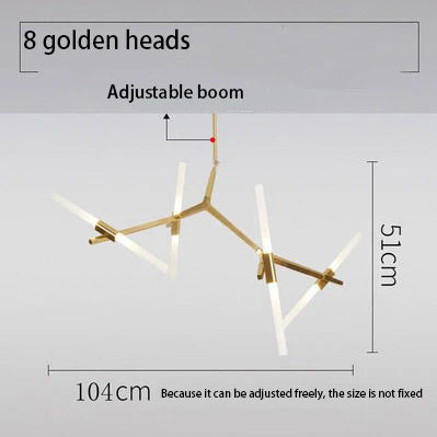 Modern LED Chandeliers - Gold and Black Ceiling Hanging Lighting - Perfect for Dining, Kitchen, Living Room, Bedroom Indoor Decor - Suspension Pendant Lamp