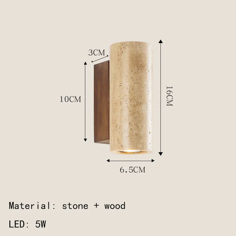 Natural Stone Wall Lamp - Art Decor Sconce for Foyers, Dining Rooms, Bedrooms, Stairs, Aisles, and Corridor Atmosphere Lighting
