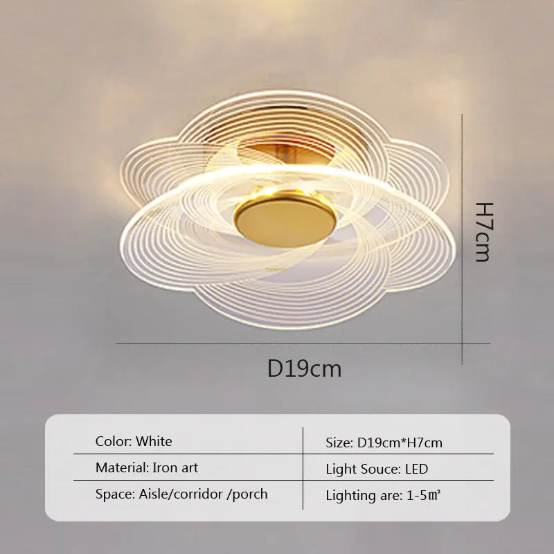 LED Ceiling Light Acrylic led ceiling Lamp Living Room Bedroom Creative Lamp Minimalist Balcony Cloakroom Lighting Fixture