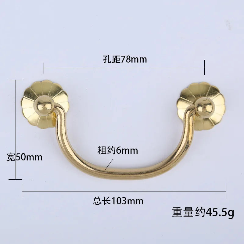 Antique Brass Arch Cabinet Pulls – Vintage Drawer Handles for Home Improvement