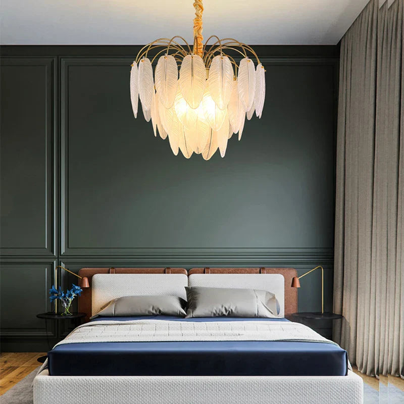 Postmodern Light Luxury Crystal Chandelier - Nordic Minimalist Elegance for Living Rooms, Bedrooms, and Dining Spaces