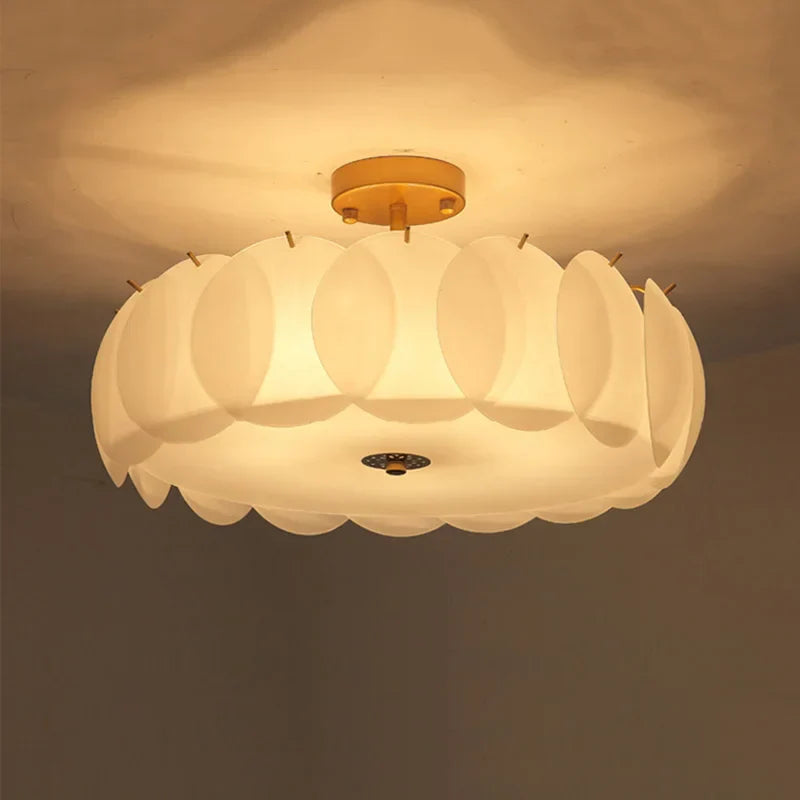 Modern Light Luxury Round Glass Ceiling Chandelier - Ideal for Living Room Decoration, Bedroom, Study, and LED Indoor Lighting for Home