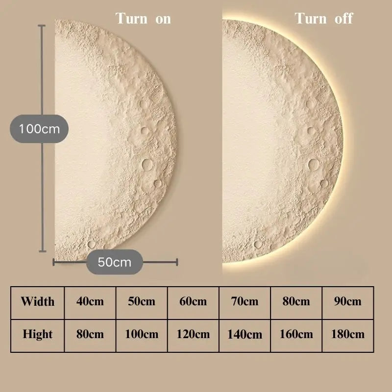 Dlight Decor LED Moon Wall Lamp with Remote Dimming