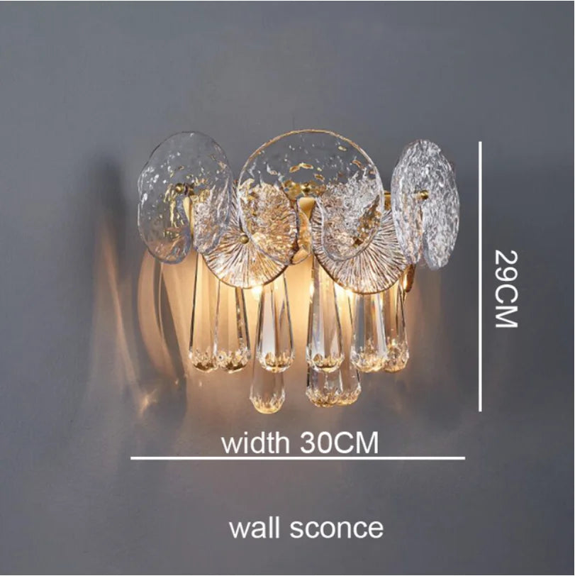 Modern Light Luxury LED Lotus Flower Crystal Ceiling Chandelier - Elegance for Living Rooms, Bedrooms, Restaurants, and Halls