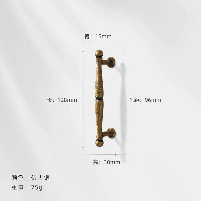 Antique Bronze Wardrobe Door Handles – Zinc Alloy Cabinet Pulls and Drawer Knobs