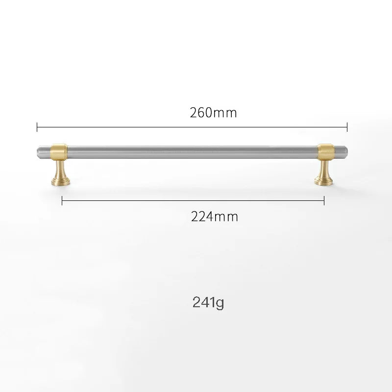 Nickel-Plated Brass Cabinet Handles – Gold and Matte Silver T-Bar Pulls for Wardrobes and Drawers
