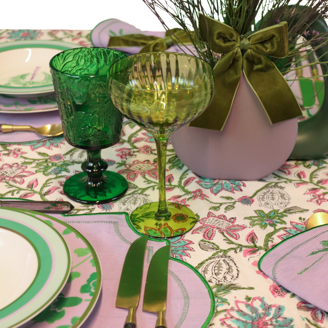 Sage Ribbed Coupe - Set of 4