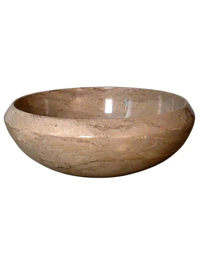 Bathroom Sink of Sahara Beige Marble - 16 inches Round