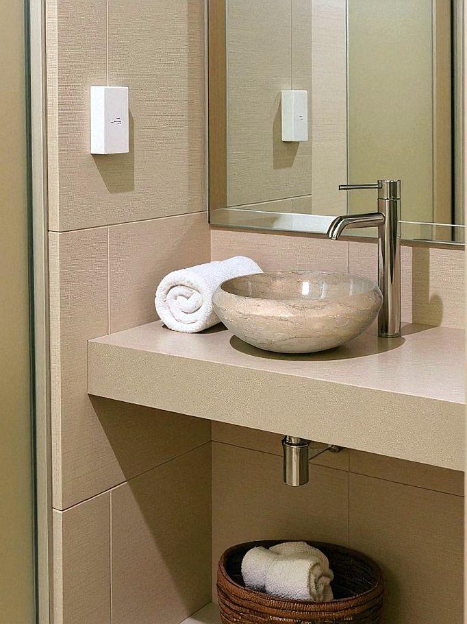 Bathroom Sink of Sahara Beige Marble - 16 inches Round