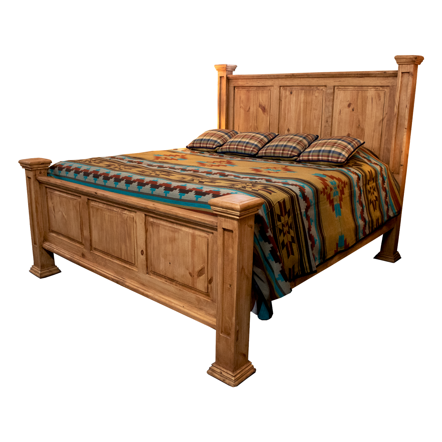 Santa Rita Mexican Pine Rustic Bed | Solid Wood