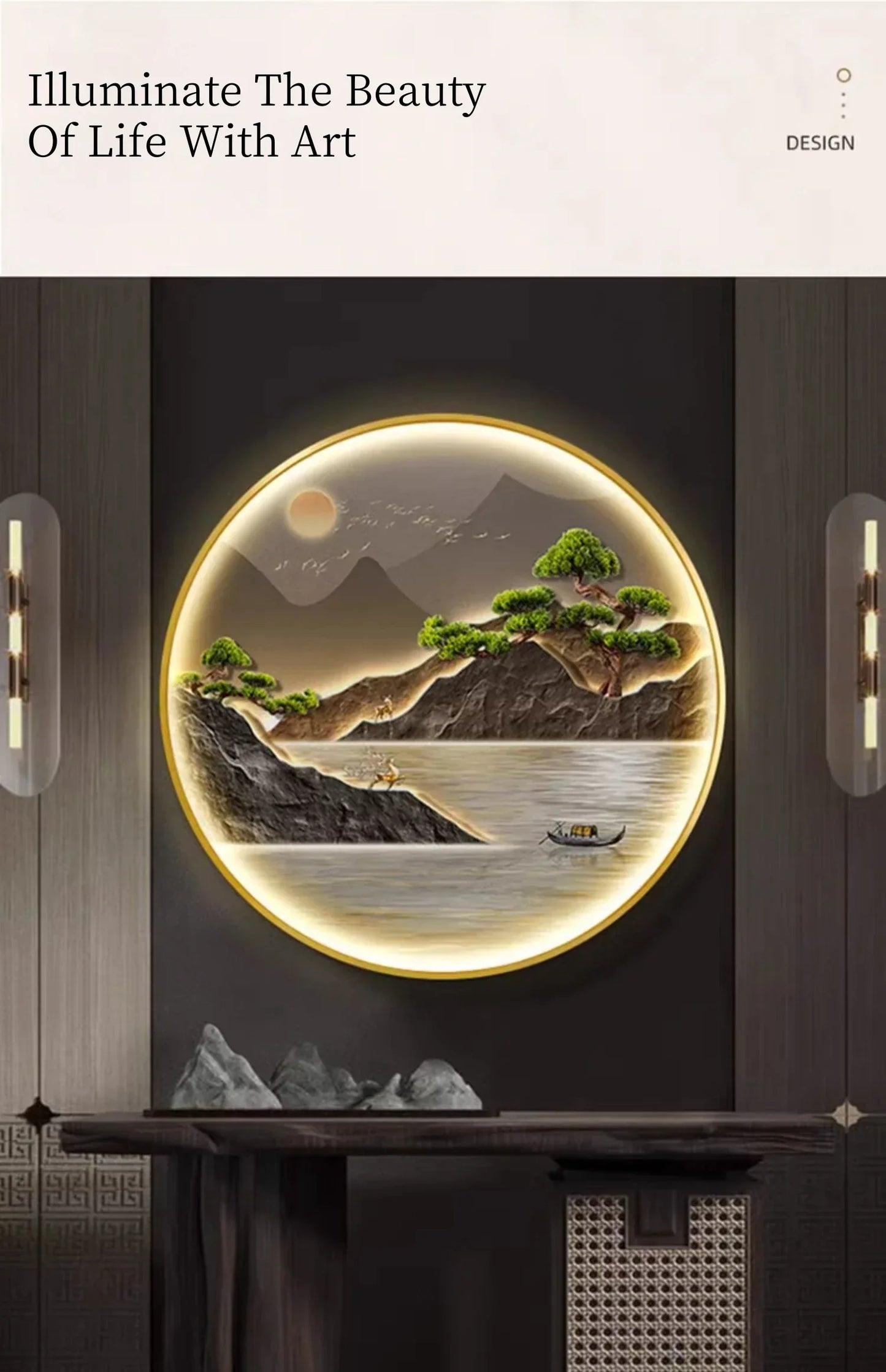 Dlight Decor Luxury Glow Round Wall Light for Interiors