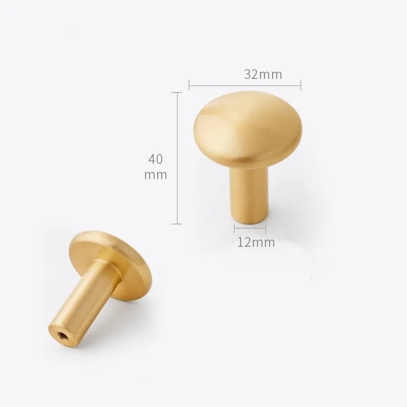 2pcs Simple Brass Wall Hooks – Gold Coat, Key, and Bag Holders for Home Storage