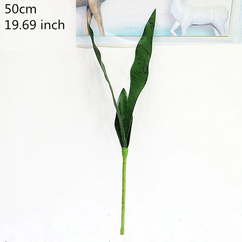 50-76CM Artificial Succulent Plants Tropical Fake Long Leaf Simulation Tiger Pilan Home Decoration Office Hotel Party Decor