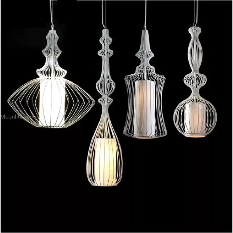 American Birdcage Retro Chandelier with Creative Hollow Design for Living Room Elegance