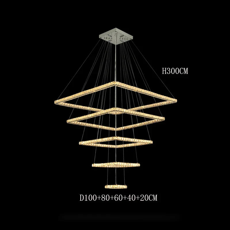 Modern Crystal Pendant Light - LED Chandeliers for Living and Dining Rooms
