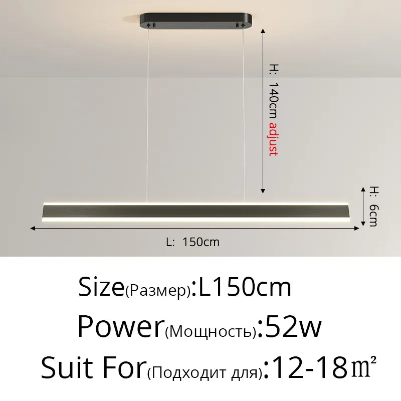 Contemporary LED Chandelier - Minimalist Elegance for Home Villas, Living Rooms, Bedrooms, Dining Rooms, and Studies