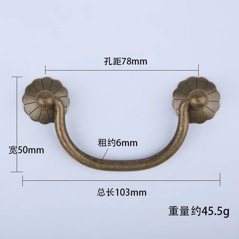 Antique Brass Arch Cabinet Pulls – Vintage Drawer Handles for Home Improvement