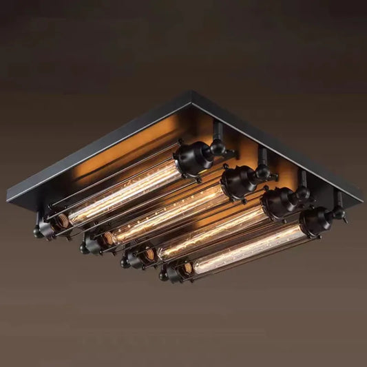 Industrial Vintage Ceiling Lights - Flush Mount Loft Style Ceiling Lamps for Home Decor