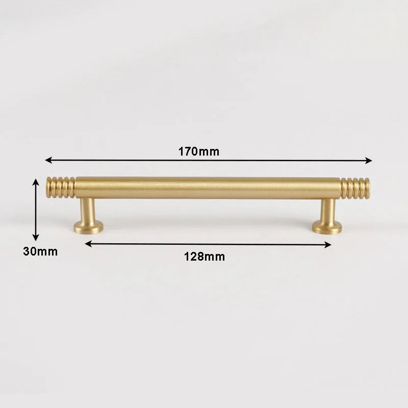 Brass Kitchen Cabinet Handles – Gold Textured Drawer Knobs and Door Bar Handles