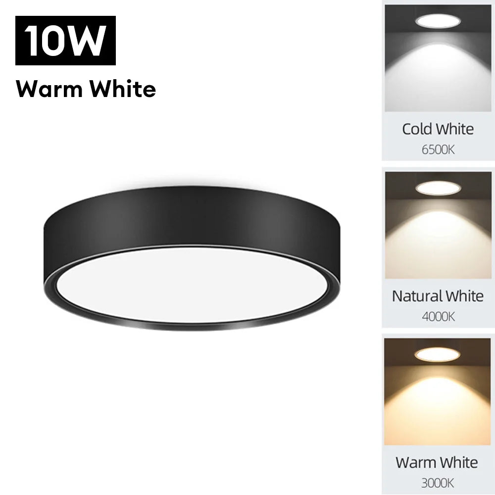 90-250V LED Ceiling Light - Choose from 5W or 10W - Surface Mounted Downlight for Stylish Indoor Illumination