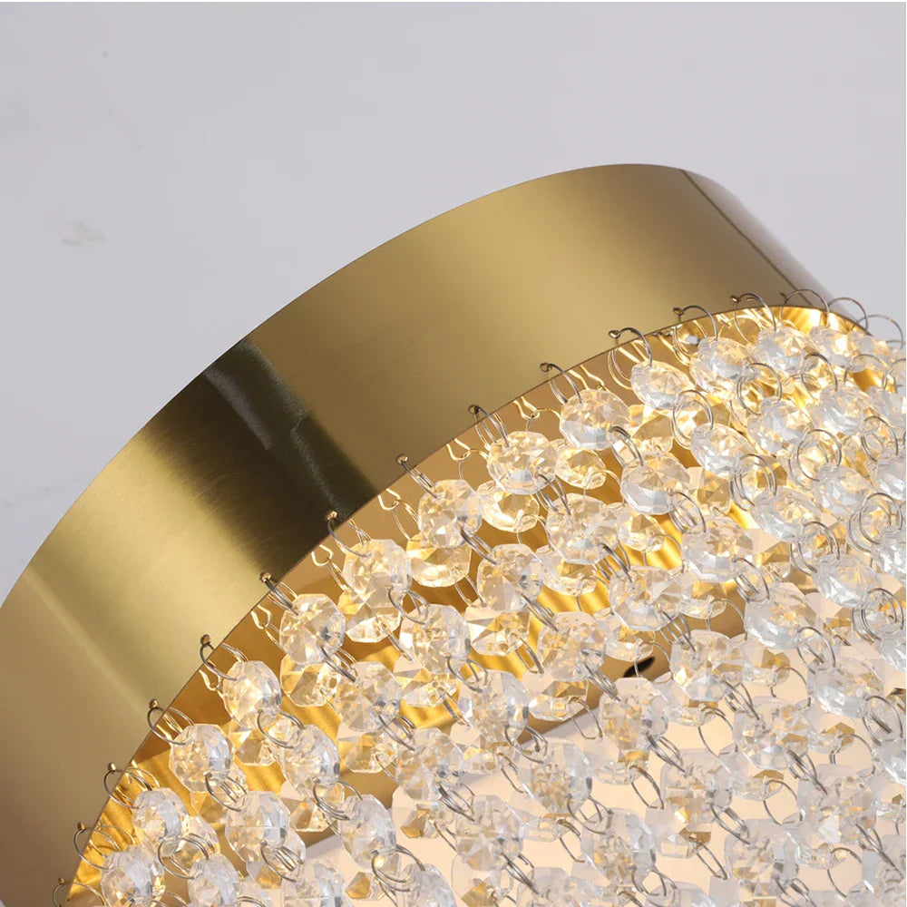 Hannah - Gold Chrome Crystal Wall Lamp  Bedroom Light Modern Creative Design Wall Scones Luxury Home Decor Indoor Cristal Bedside Lustre