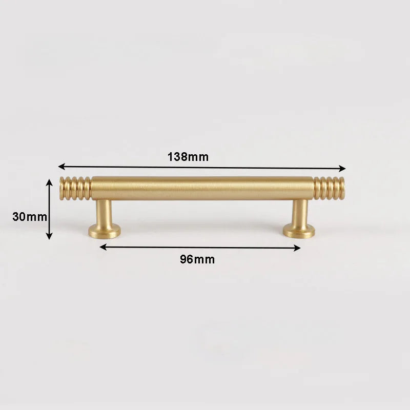 Brass Kitchen Cabinet Handles – Gold Textured Drawer Knobs and Door Bar Handles