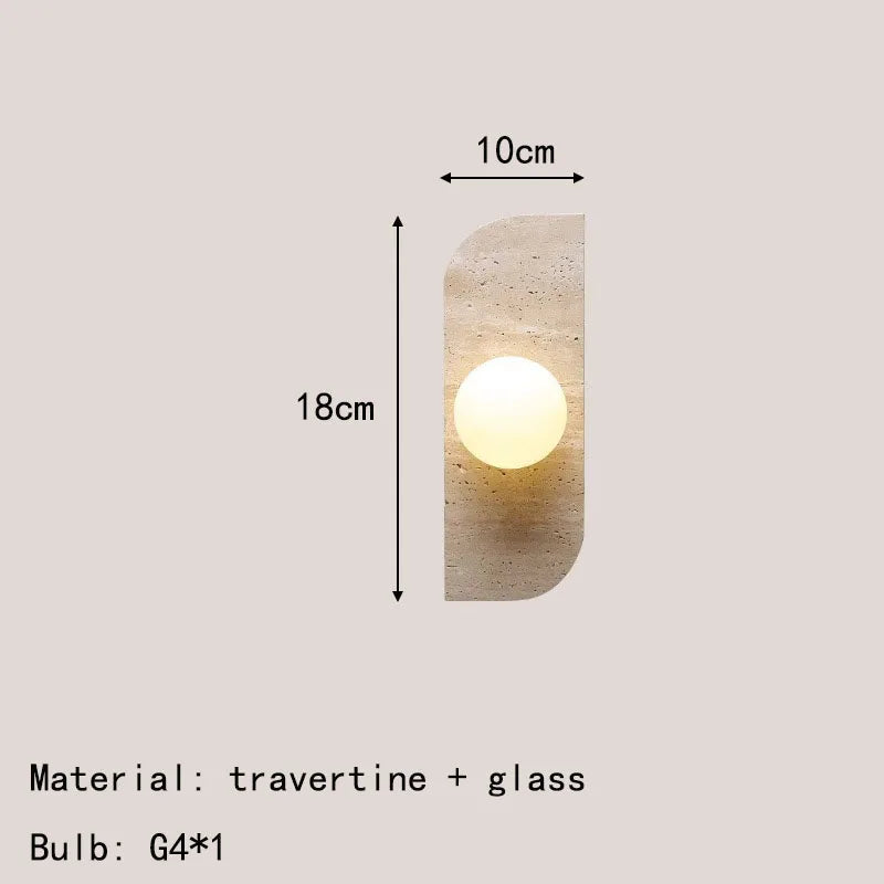 Natural Stone Wall Lamp - Art Decor Sconce for Foyers, Dining Rooms, Bedrooms, Stairs, Aisles, and Corridor Atmosphere Lighting