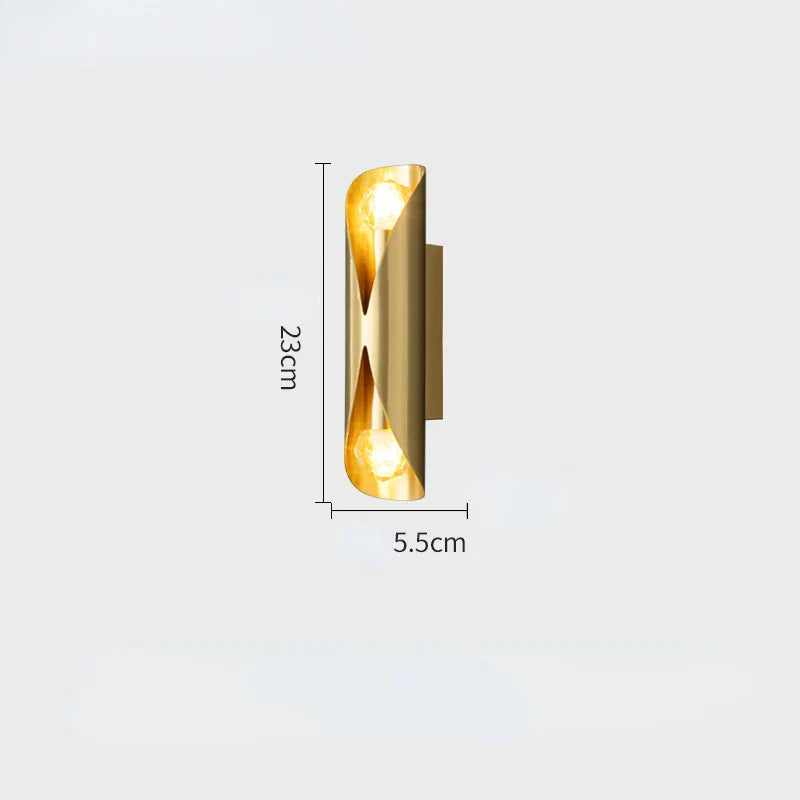 Devin's Modern Brass Crystal Simple Wall Lamp - Elegance for Your Living Spaces