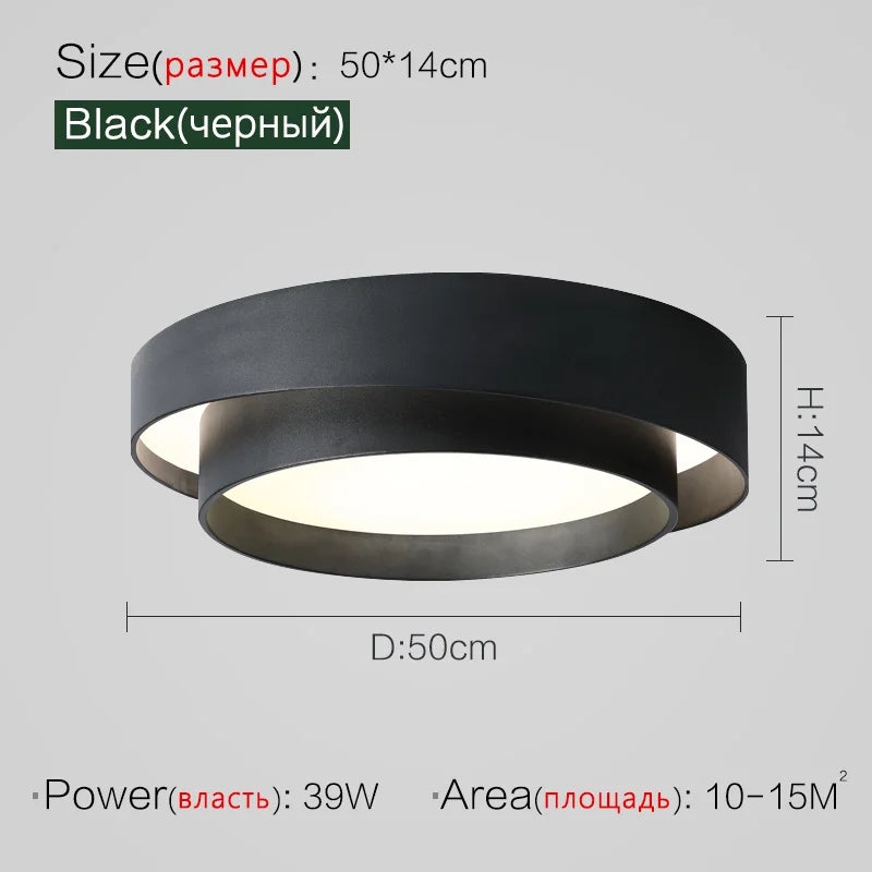 Nordic Minimalist Modern Ceiling Lamp - Designer Lighting for Stylish Living Rooms and Master Bedrooms