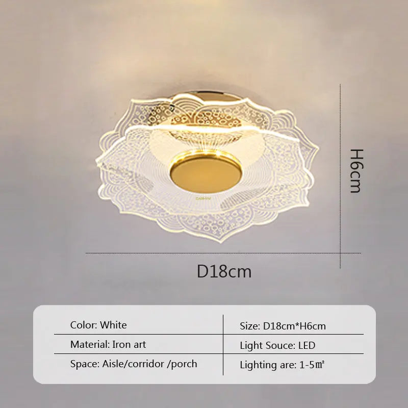 LED Ceiling Light Acrylic led ceiling Lamp Living Room Bedroom Creative Lamp Minimalist Balcony Cloakroom Lighting Fixture