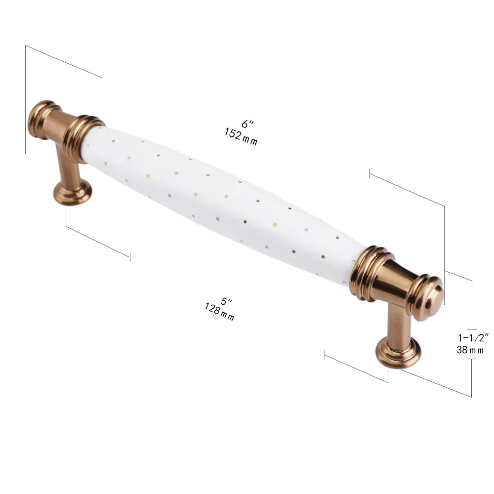 Pearl White Ceramic Cabinet Handles – Elegant Knobs for Wardrobes, Drawers, and Kitchen Furniture