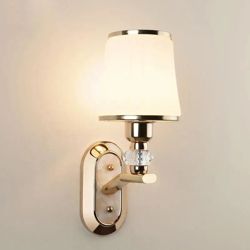 Modern LED Wall Lamp with Glass Lampshade - Stylish Wall Sconces for Hotel, Bedroom, Living Room, Stairs, and Home Decoration