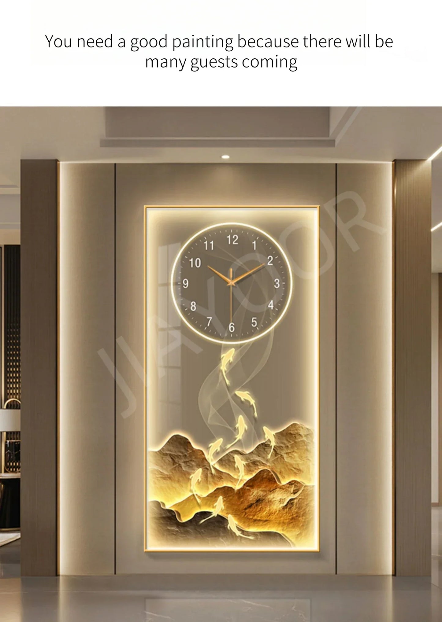 Dlight Decor Wall Clock Lamp with Crystal Glow