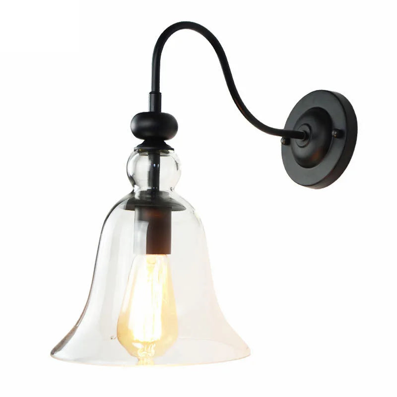Creative Bell Glass Wall Lamp - Modern Elegance for Bedroom, Living Room, and Aisle