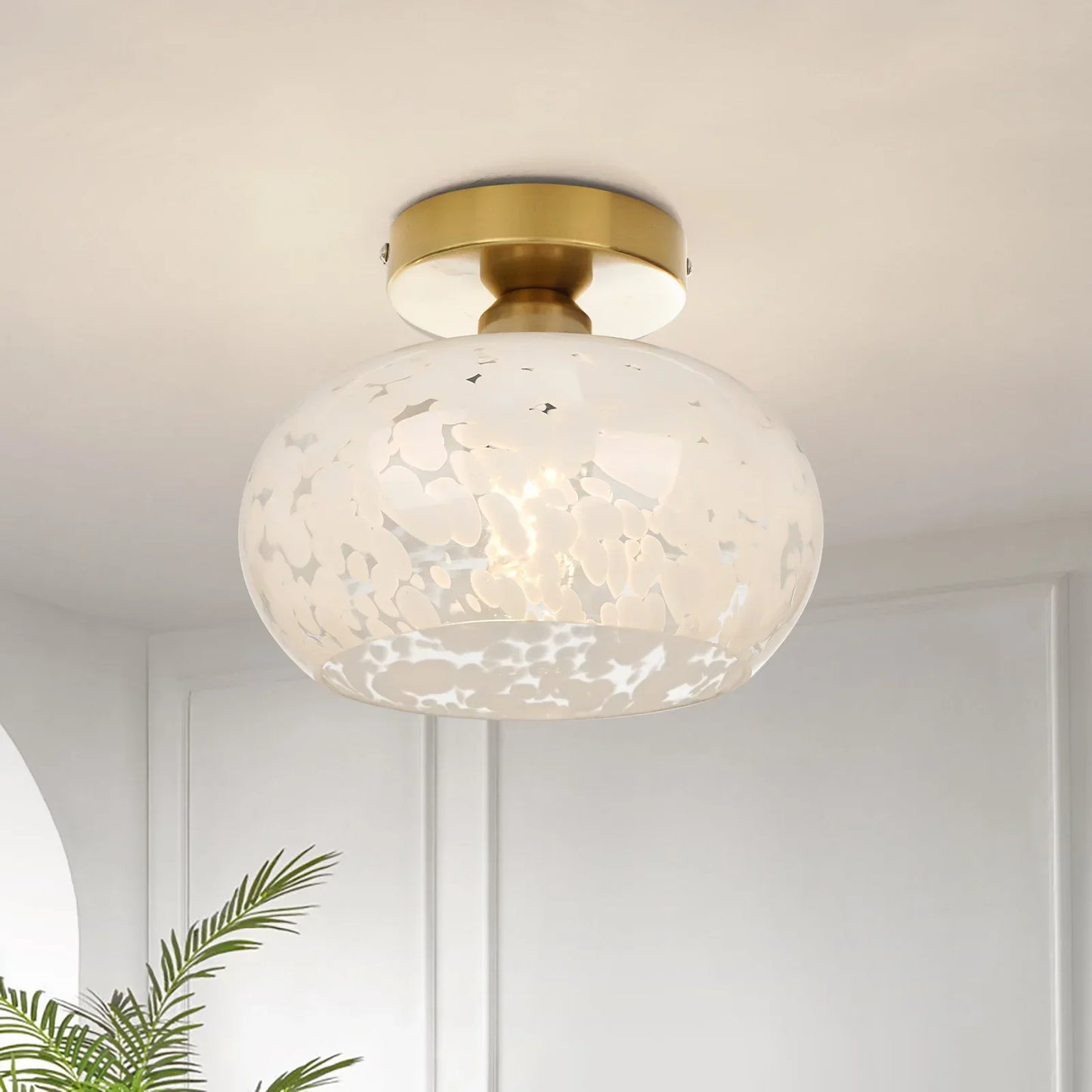 Led Glass Ceiling Lamp Bedroom Living Room Ceiling Light Moire Pattern Ceiling Lamps AC 90 - 260V Indoor Lighting Decoration Fixtures