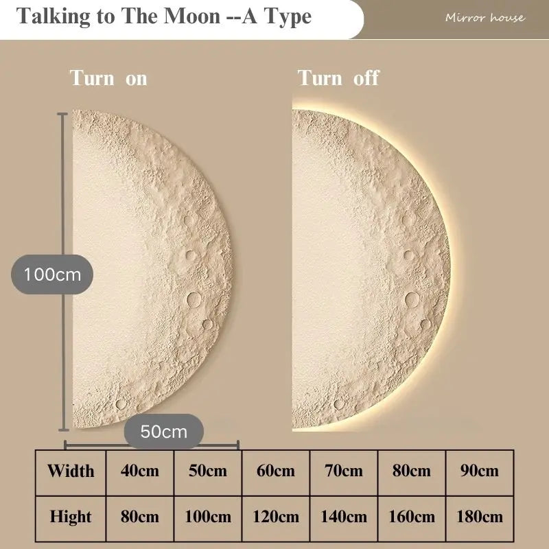 Dlight Decor LED Moon Wall Lamp with Remote Dimming