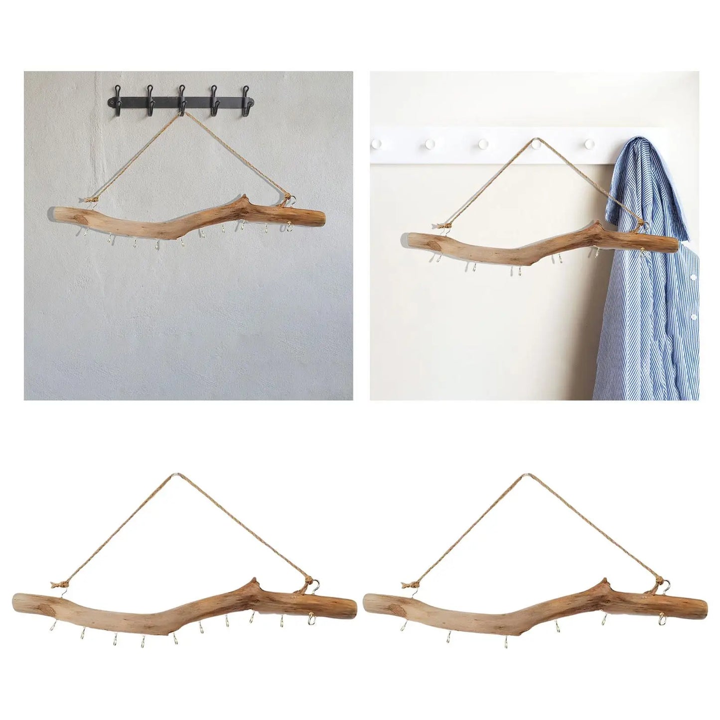Decoration Wall Hook Wood Wall Hooks Minimalist Rustic Entryway Hooks Household Organizer for Hanging Jewelry Hat Patio Hotel