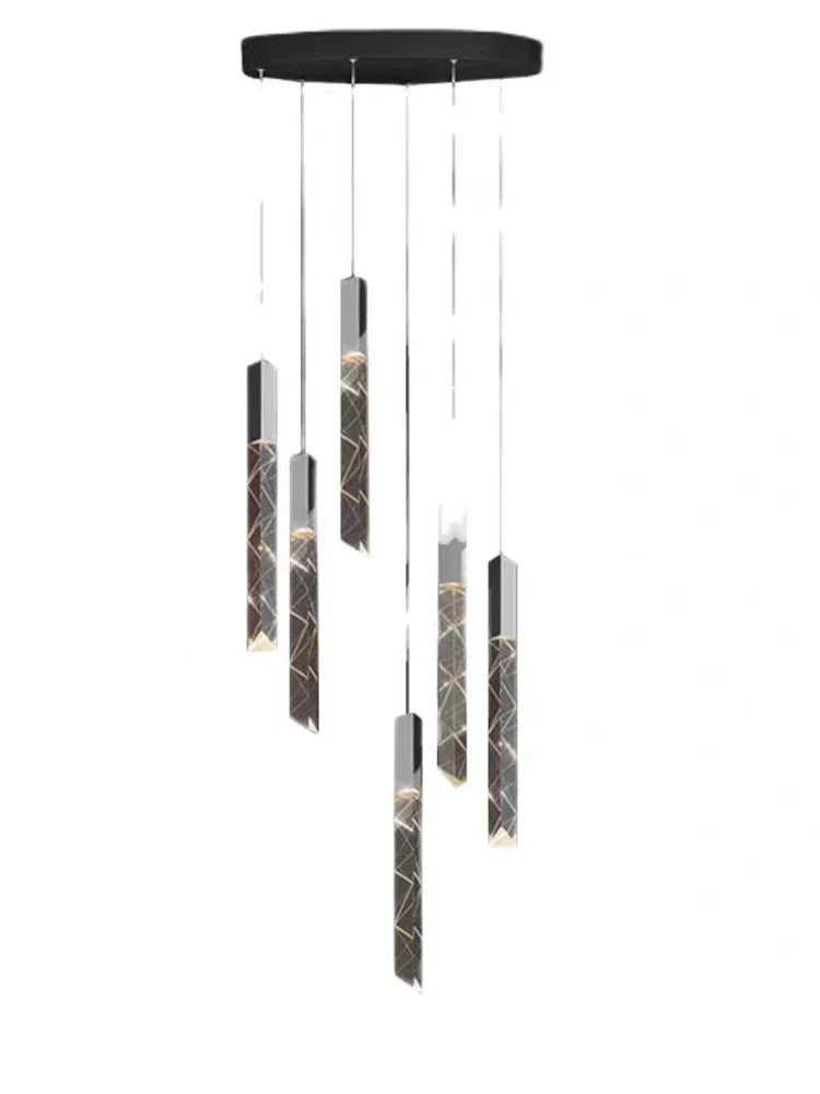 LED Modern Staircase Chandelier - Creative Lighting for Duplex Loft and Villas