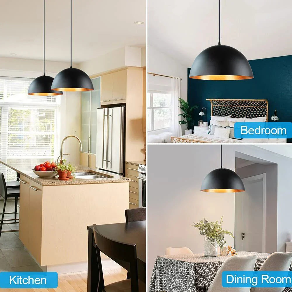 Nordic Retro Industrial Black Ceiling Pendant Lamp - Perfect for Restaurant, Dining Table, and Bar Decor