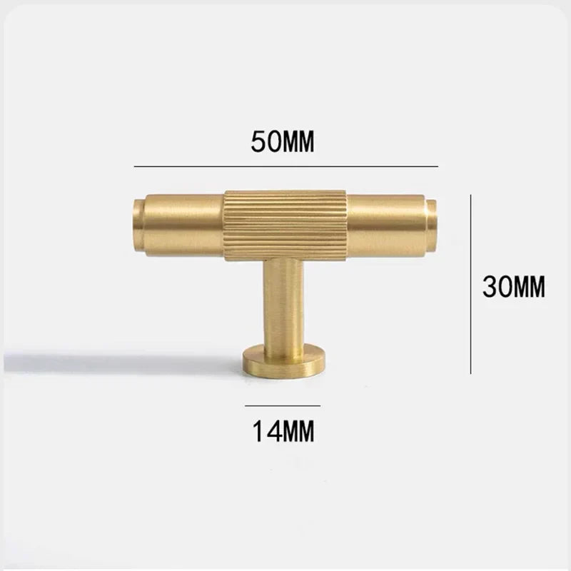 American Style Brass Cabinet Handles – Light Luxury Extended Wardrobe Door Pulls