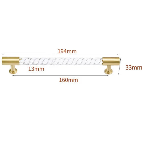 Transparent Acrylic Furniture Handles – Brass Cabinet Pulls and Wardrobe Knobs