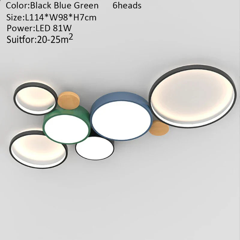 New Nordic LED Ceiling Light - Modern Interior Decoration for Living Room and Bedroom