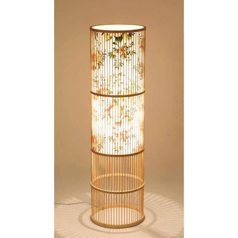 Style Bamboo Weaving Table Lamp - Creative Rattan Bedside Lighting