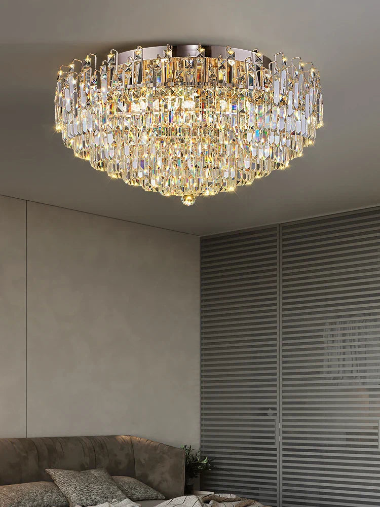 Exquisite Light Luxury Crystal Chandelier for Elegant Living and Dining Spaces